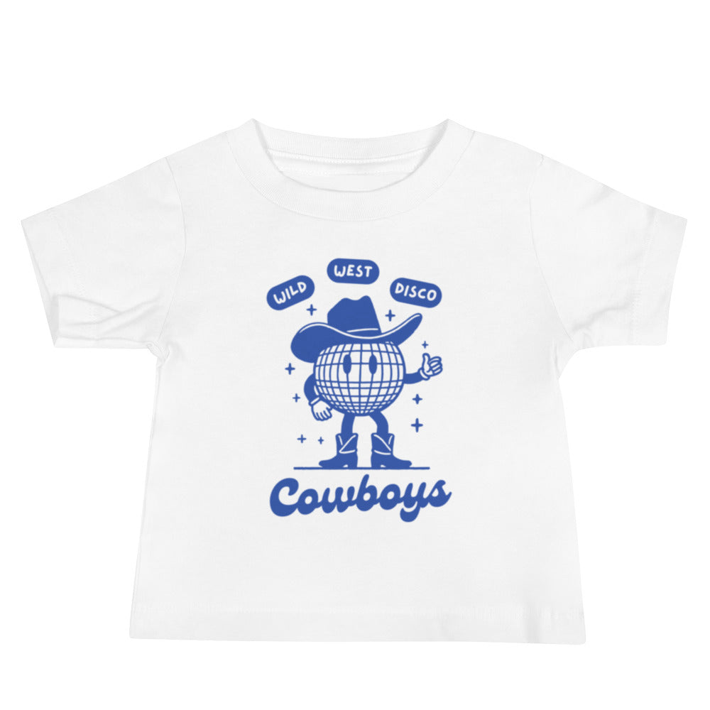 Wild West Disco Cowboy Blue Baby Tee