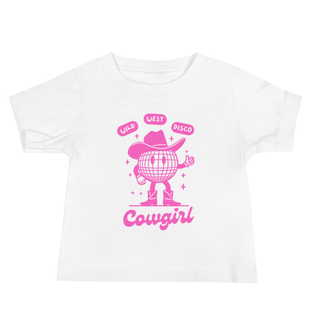 Wild West Disco Cowgirl Pink Baby Tee