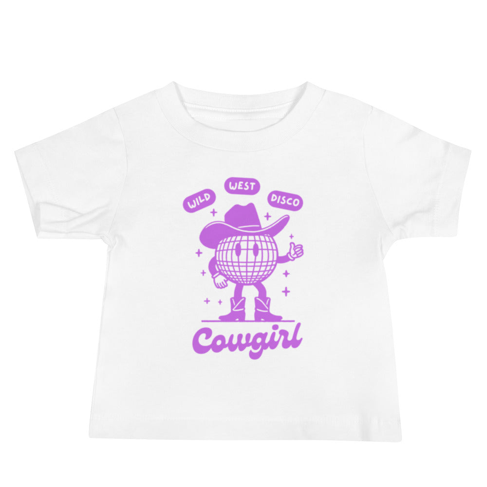 Wild West Disco Cowgirl Purple Baby Tee