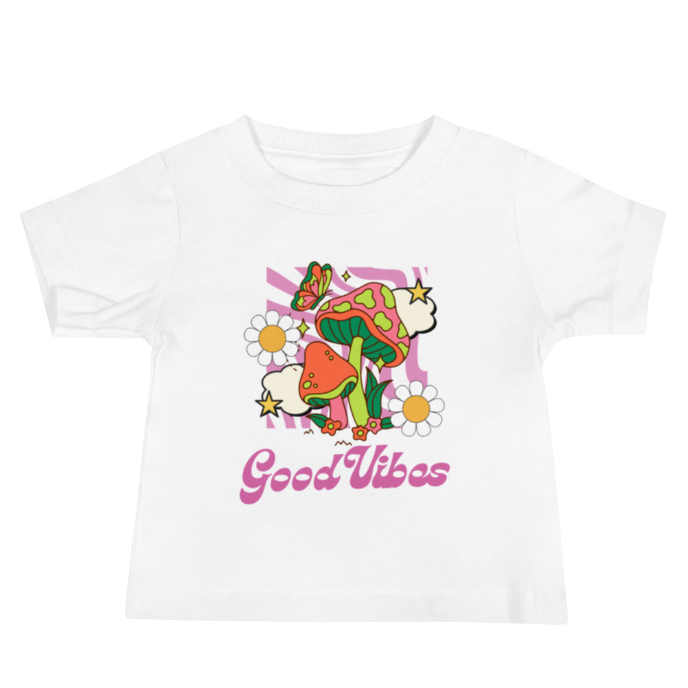 Good Vibes Mushroom Baby Tee