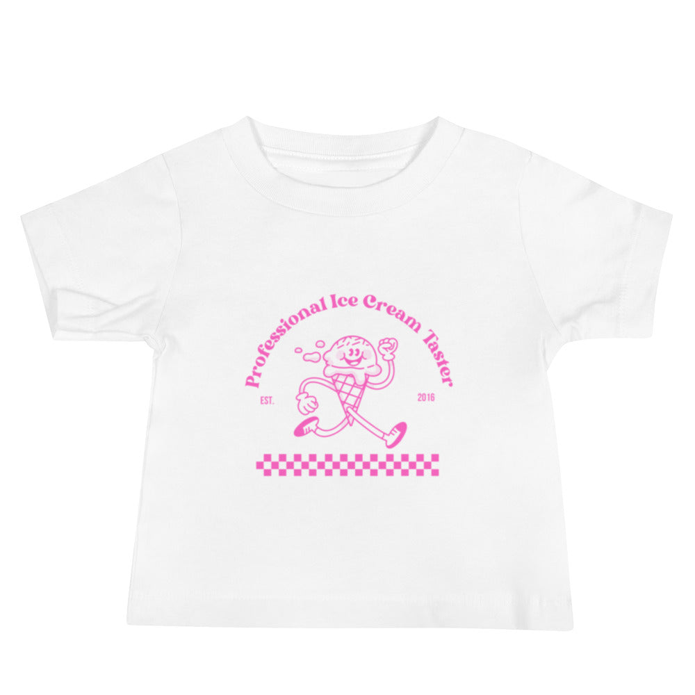 Professional Ice Cream Taster Pink Baby Tee