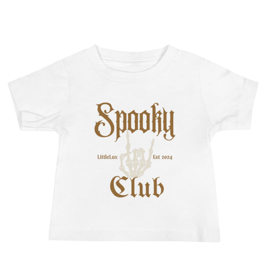 Spooky Club Skeleton Hand Baby Tee