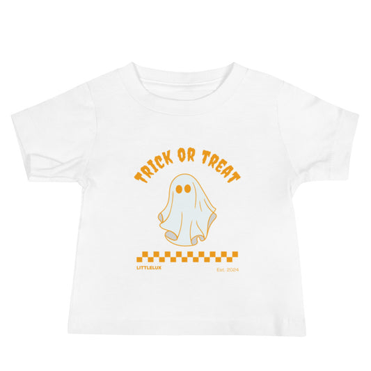 Trick Or Treat Ghost Orange Baby Tee