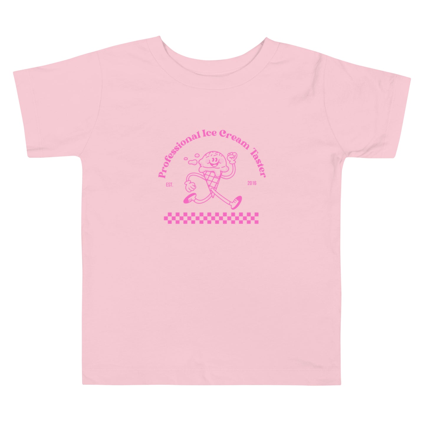 Professional Ice Cream Taster Pink Toddler Tee