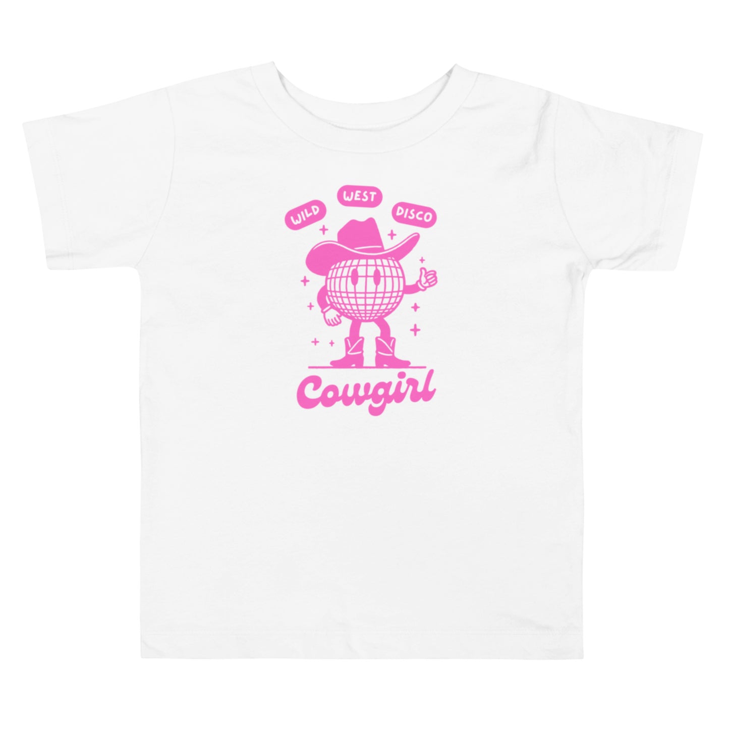 Wild West Disco Cowgirl Pink Toddler Tee