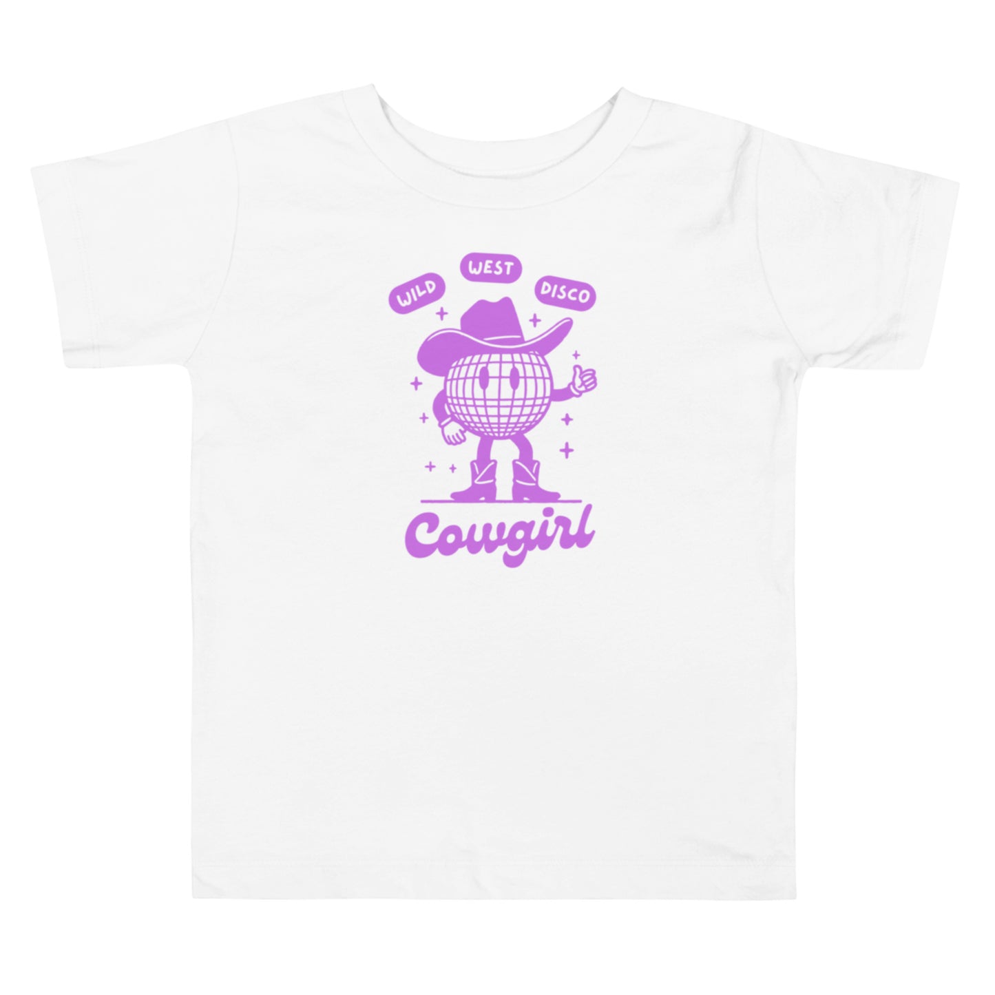 Wild West Disco Cowgirl Purple Toddler Tee