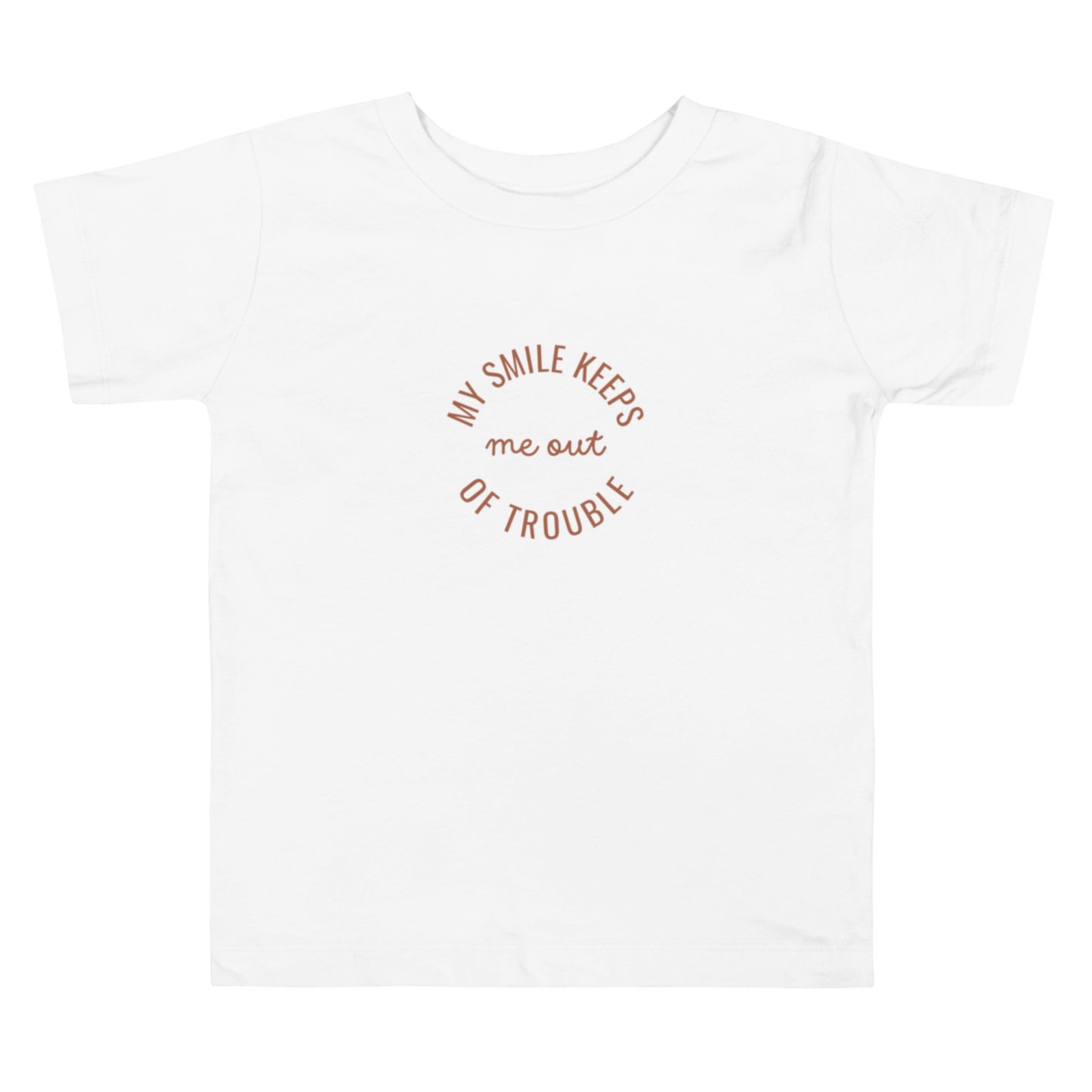 My Smile Keeps Me Out Of Trouble Toddler Tee