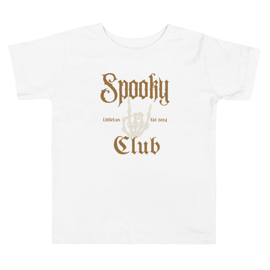 Spooky Club Skeleton Hand Toddler Tee