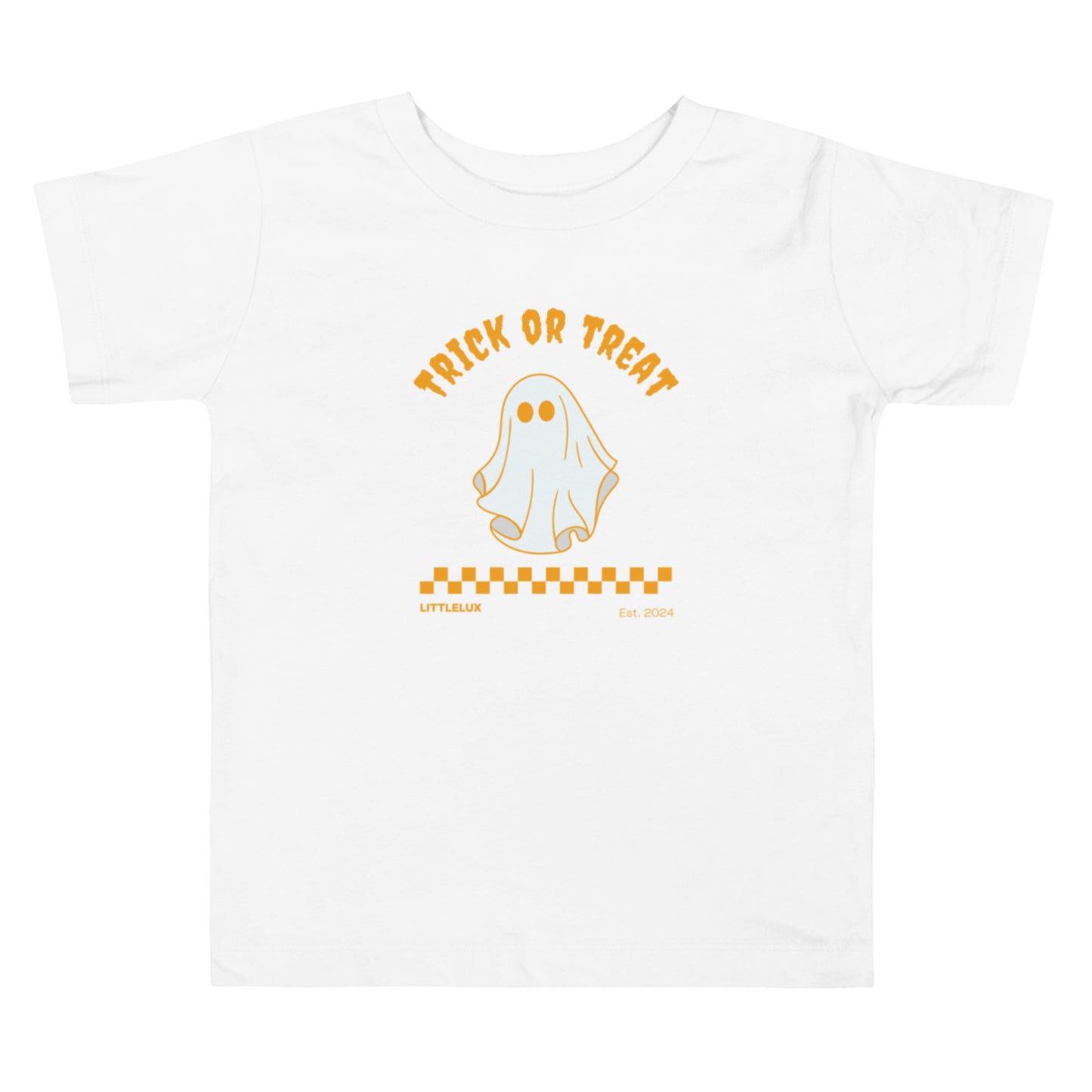 Trick Or Treat Ghost Orange Toddler Tee